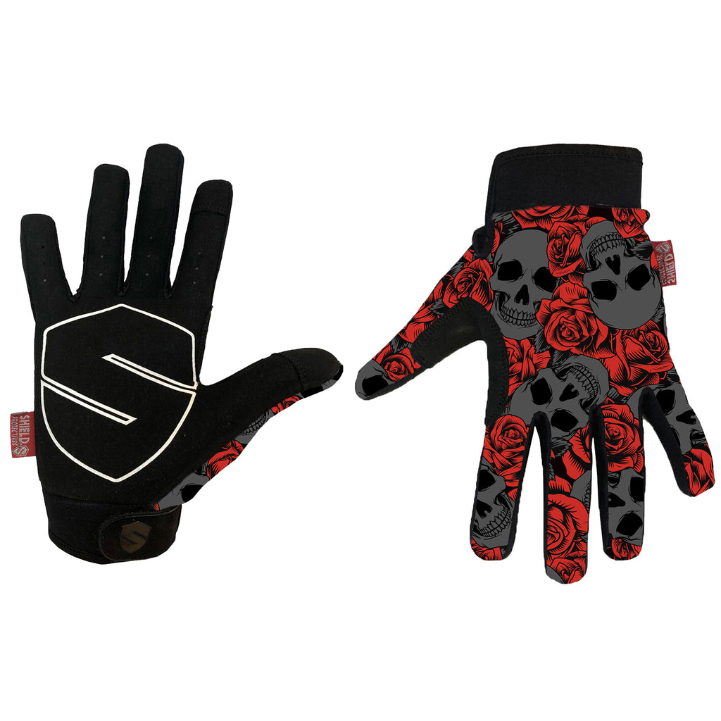 skull handschuhe Shield Protectives Gloves Skull & Rose – shieldprotectives